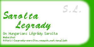 sarolta legrady business card