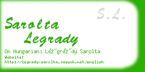 sarolta legrady business card